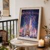 DIY Fireworks and Castles Pearl Diamond Art Painting Kits for Adults and Beginners,fine View Sparkling Painting Craft Home Wall Decor Handmade Gift
