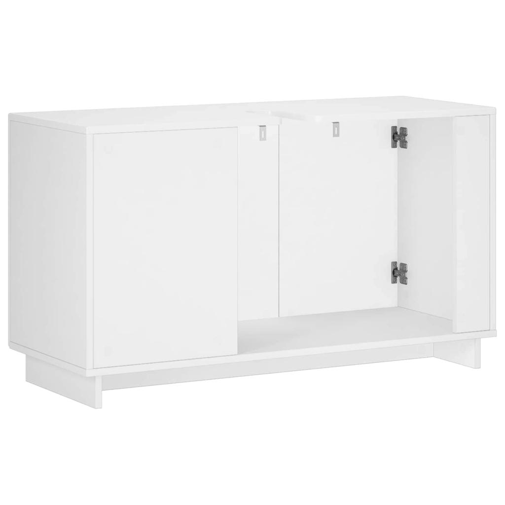 Bathroom Cabinet White 101 X 41 X 58 Cm Engineered Wood