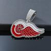 European and American Hip-hop Style Detroit Red Wings Drip Alloy Pendant Necklace