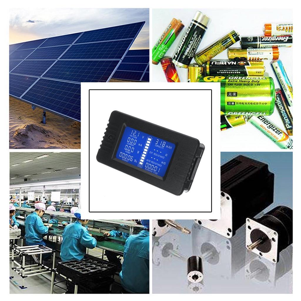 LCD Display DC Battery Monitor Meter 0-200V Volt Amp For Cars RV Solar System LCD Display DC Battery Monitor Meter 0-200V Volt Amp For Cars RV Solar System