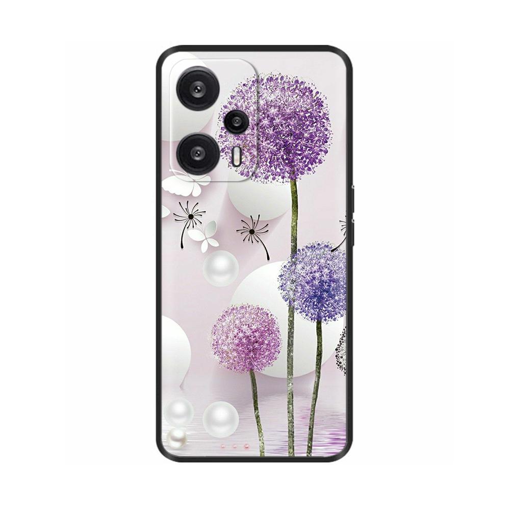 For Xiaomi Poco F5 Pro Case Painted Flower Back Cover Full Protection Soft Case for POCO F5 PocoF5 F5Pro Fundas Phone Casing