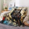 1PC Custom Name Autumn Owl Patterned Flannel Blanket Suitable For All Seasons for Home Decor Warmth and Comfort Gifts Holiday Present_lx