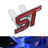 NJI23 For Focus Fiesta Kuga Mustang Mondeo Fusion Ranger 3D Metal Car Front Hood Grille ST Badge Cover Sticker Auto Accessories