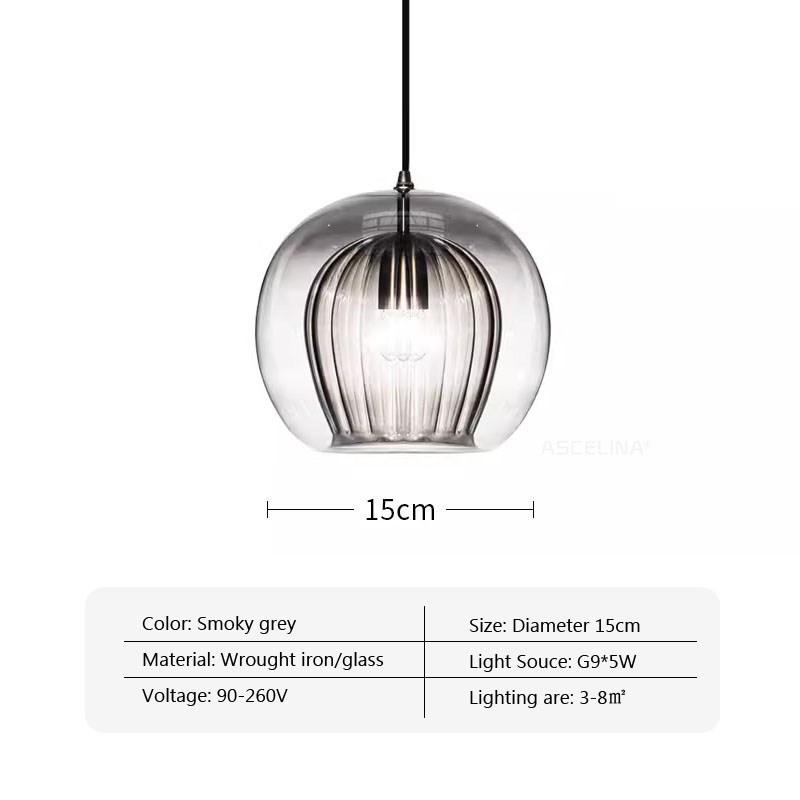 Modern Creative Glass Pendant Lights Modern Suspension Restaurant Chandelier for Living Dining Room Kitchen Bedside Hanging Lamp