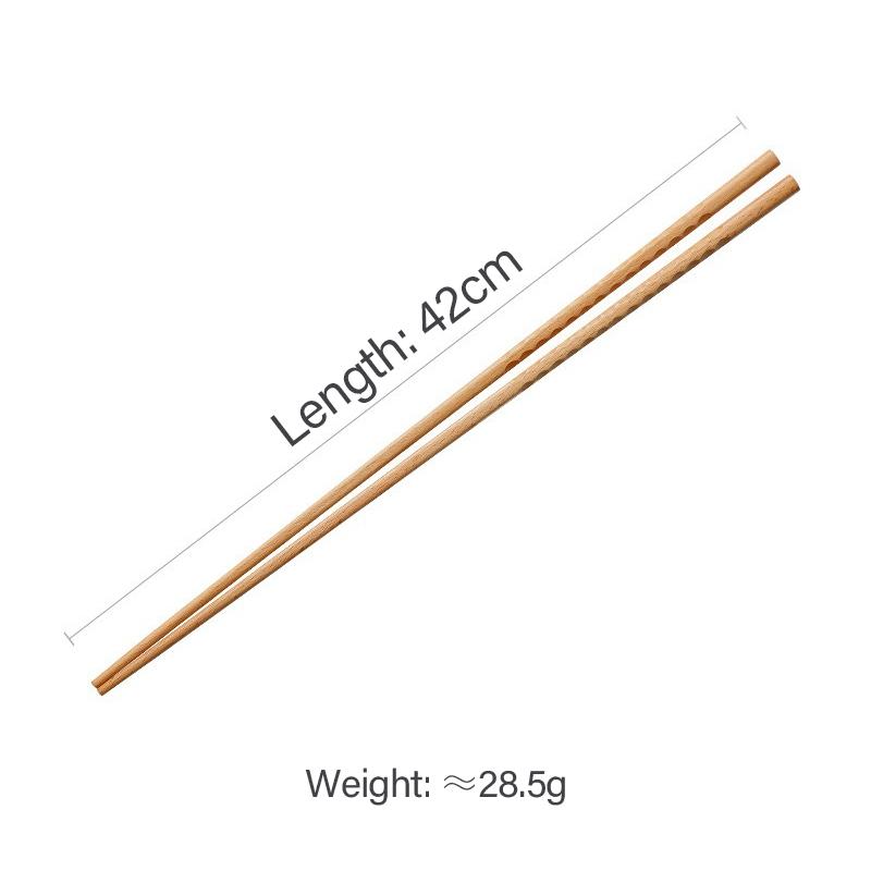 Japanese Extra Long Wooden Chopsticks Polished Beech Wood Anti-slip Chopsticks Chopsticks for Food Kitchen Cooking Tools KZ001
