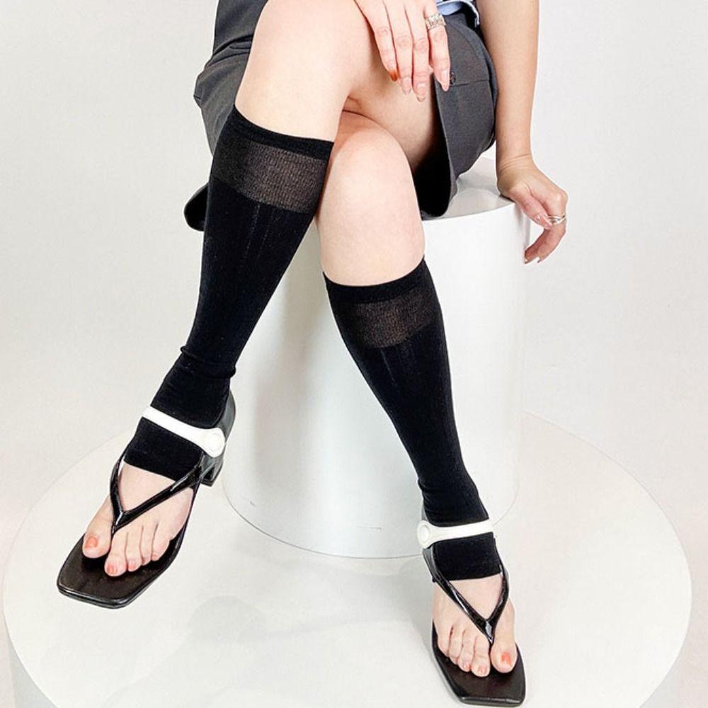 Ultra-Thin JK Calf Socks Lolita Mid-tube Stocking Sweet Knee High Sock Spring