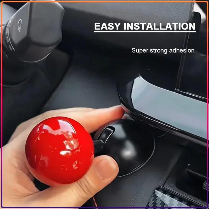 1PCS Car Logo Push Start Button Lever Creative Protective Cover For Mitsubishi Lancer ASX Outlander Pajero Carisma L200 Galant