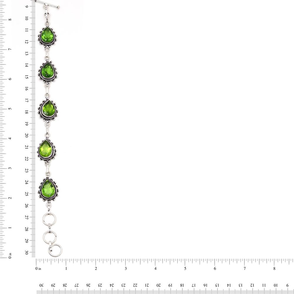 Peridot-Quarz-Edelstein-Freunde-Schmuck-Halsketten-Set 18-20''