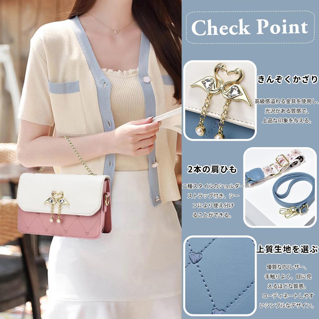 Shoulder PU Shoulder Stands Perfect for or Any Perfect As a Blue NICOLE&DORIS Women's Bag, Small, Stylish, Crossbody, Leather, 2-Way, Cute, Popular,