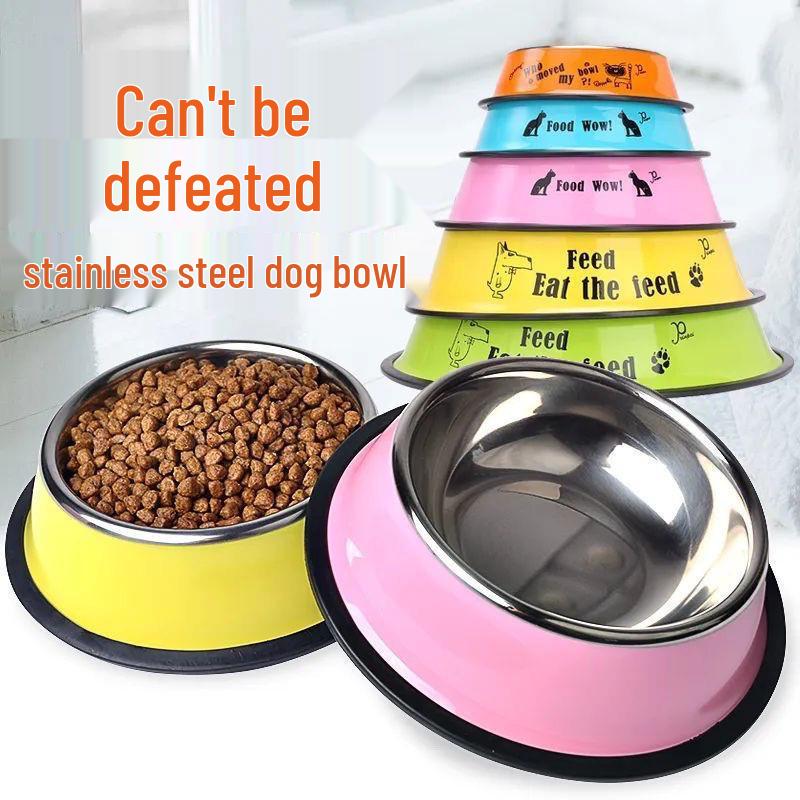 Anti-Spill Stainless Steel Pet Bowl for Dogs & Cats - Available in Small & Large Sizes