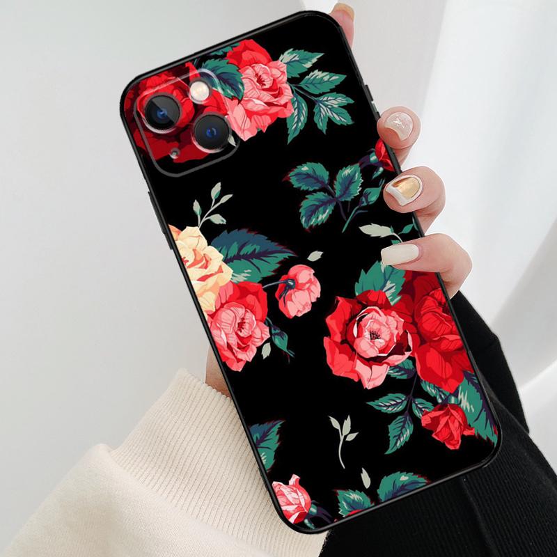 Beautiful Garden Red Roses Flowers Phone Case For iPhone 17 Pro Max 16 15 14 11 12 13 Pro Max mini 15 16 Plus 16e 17 Air Cover