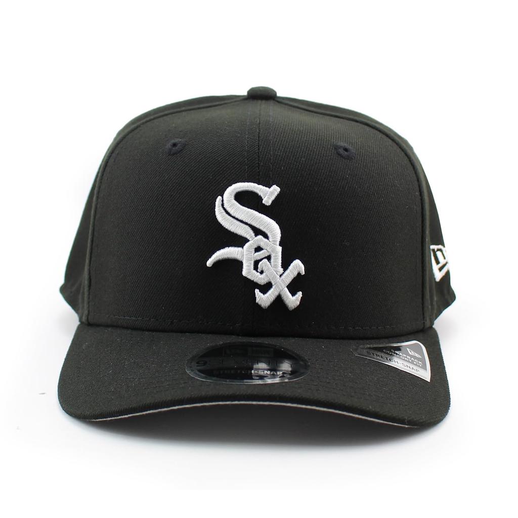 Cap 9SEVENTY Stretch Snapback Chicago White Sox MLB STRETCH SNAPBACK CAP BLACK CHICAGO WHITE SOX Hat 970 [New Era] [Used]
