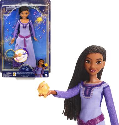 Polly Pocket Mattel Disney Wish Asha of Rosas Sings Fashion Doll Star Features Removable Clothing for Posing and Sings In Toy & Figure. "This Wish"
