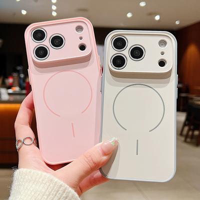 Deksel til iPhone 17 Pro Max Luksuriøst Magnetisk For Magsafe Trådløs Lading Støtsikkert Matt Deksel For iPhone 16 Pro Max 15 14 13