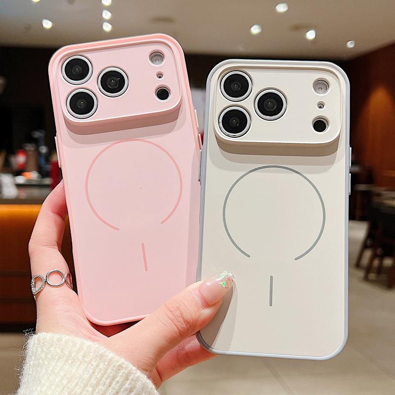 For iPhone 17 Pro Max Case Magnetic For Magsafe Wireless Charge Shockproof Matte Cover For iPhone 16 Pro Max Funda iPhone 13 14 15 Pro Max
