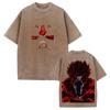 Itadori Yuji Jujutsu Kaisen Cool Clothing Men Women Manga T-shirts Vintage Washed T Shirt Casual Cotton Tee Harajuku Male Tshirt
