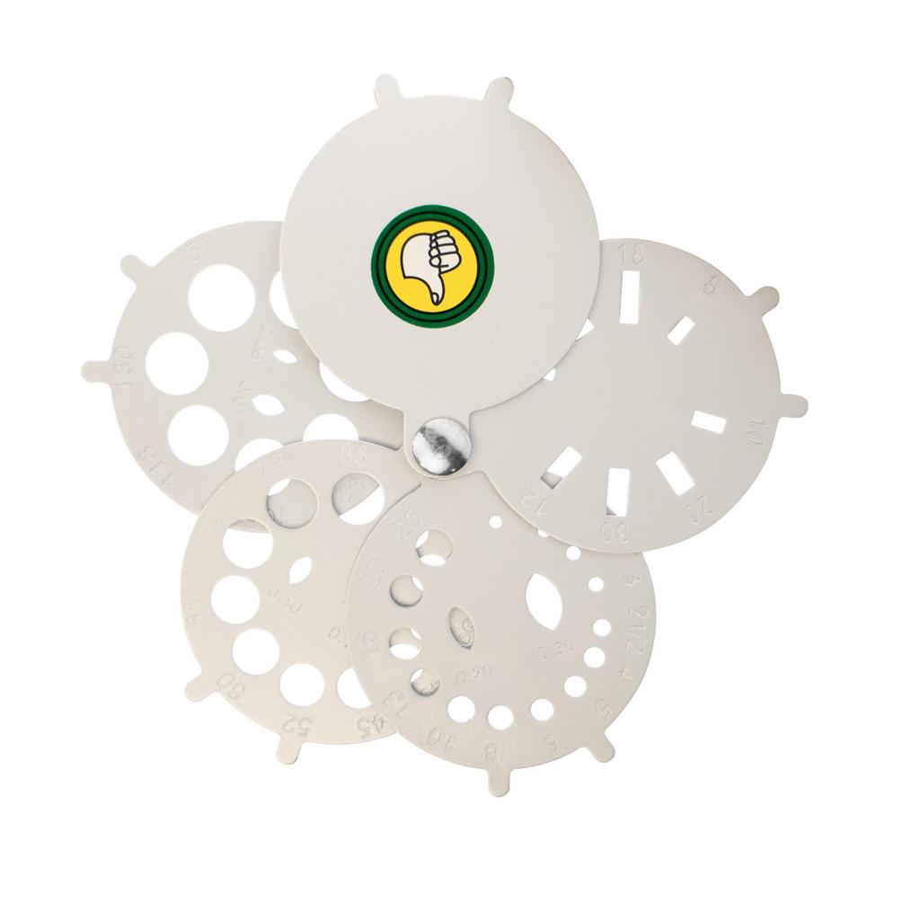 Sturdy Stainless Steel Fan Gauge for Gemologists and Jewelers Measuring Diamonds and Gemstones with Performances