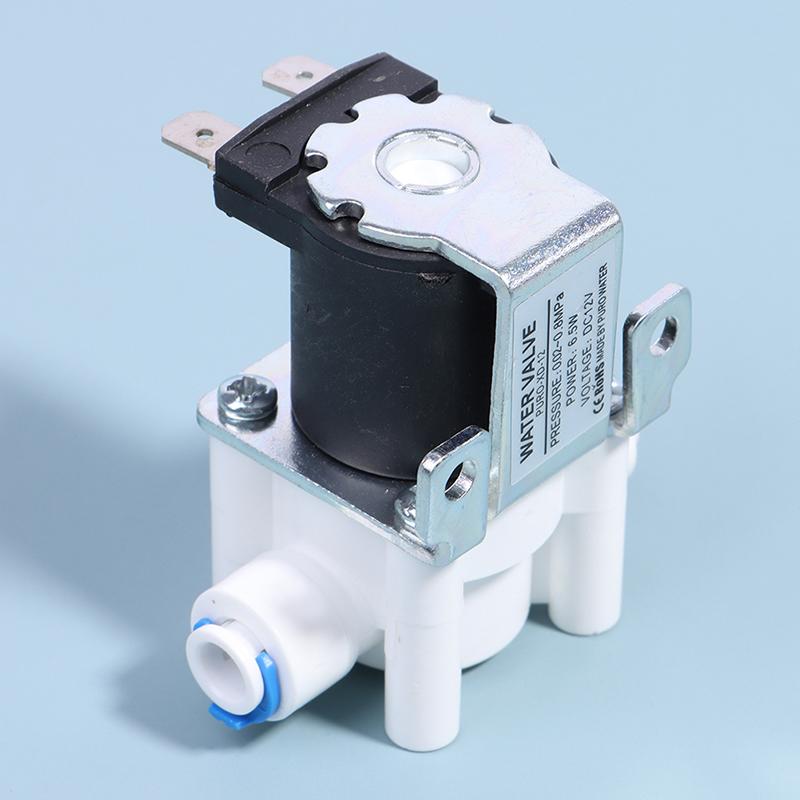 1Pc Inlet Solenoid Valve 12V/24V Pure Water Machine, Water Purifier, Reverse Osmosis 2-Point Quick Connect Valve Switch