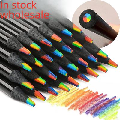 Lápis de cor Rainbow Core Black Wood - 7 cores em um
