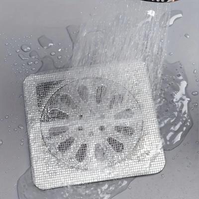 Einweg Duschabfluss Haarfänger Netz Duschabflussabdeckungen Bodenablauf Sieb Filter Haarstopper für Badezimmer Küche