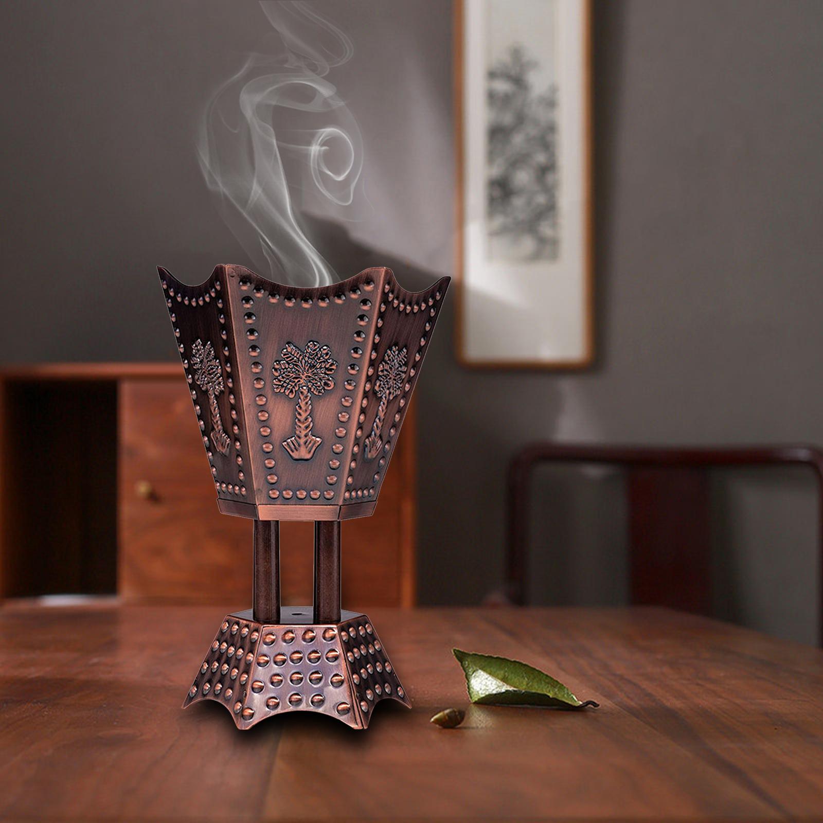 

Arabian Style Electric Incense Burner Tabletop Ornament Iron Incense Censer for SPA коричневий