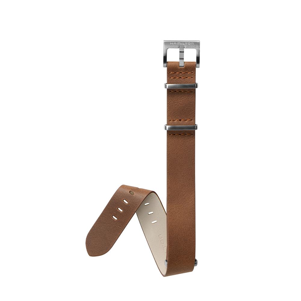[Hamilton] Brown Leather Strap 18mm H6007641041