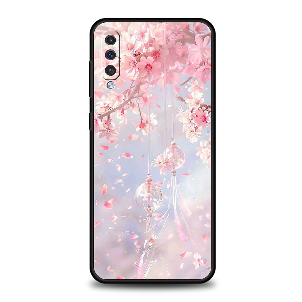 Korean Flower Phone Case for Samsung Galaxy A56 A36 A26 A16 A34 A24 A42 A22 A20 A12 A40 A30 A10 5G Soft TPU Cover Shell Fundas
