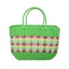 Woven Handheld Vegetable Basket High-End Bath Basket Fashion Plastic Woven Basket  Vegetable Market