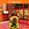 Big Flower Coat Military Uniform Capybara Plush Key Holder Gift And Decor Home