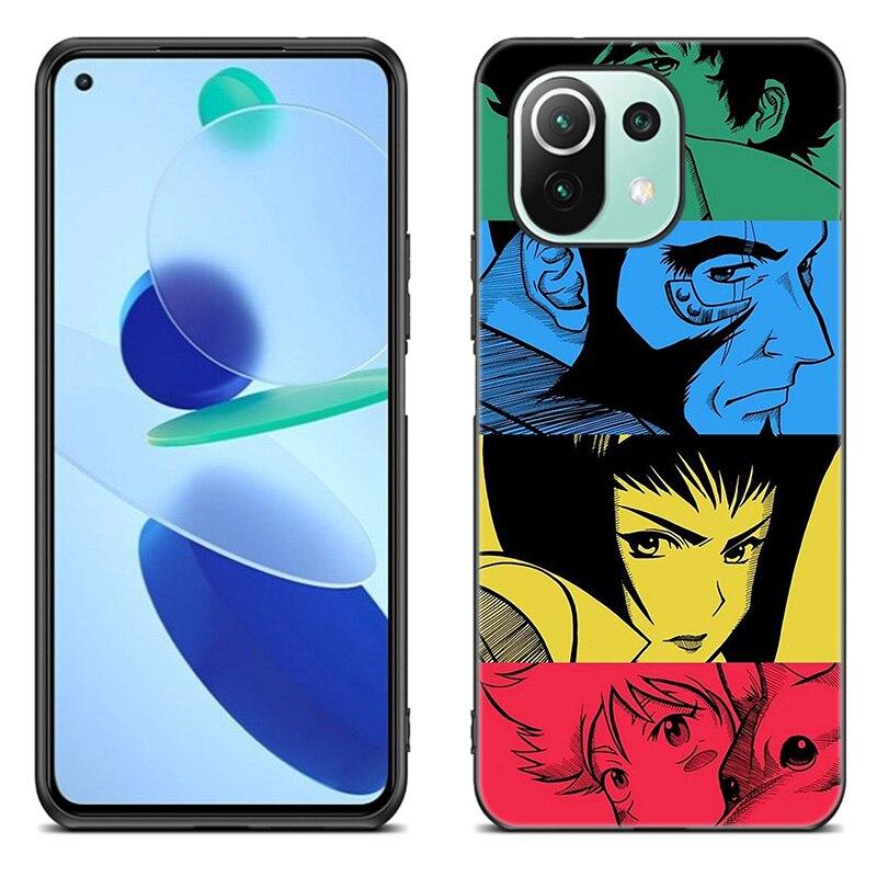 Carcasa de telefon Space Cowboy Bebop pentru Xiaomi Mi 11 Lite NE 11i 10T 11T Pro A2 A3 Lite POCO F3 M3 M4 C31 X3 Pro NFC GT Husa neagra