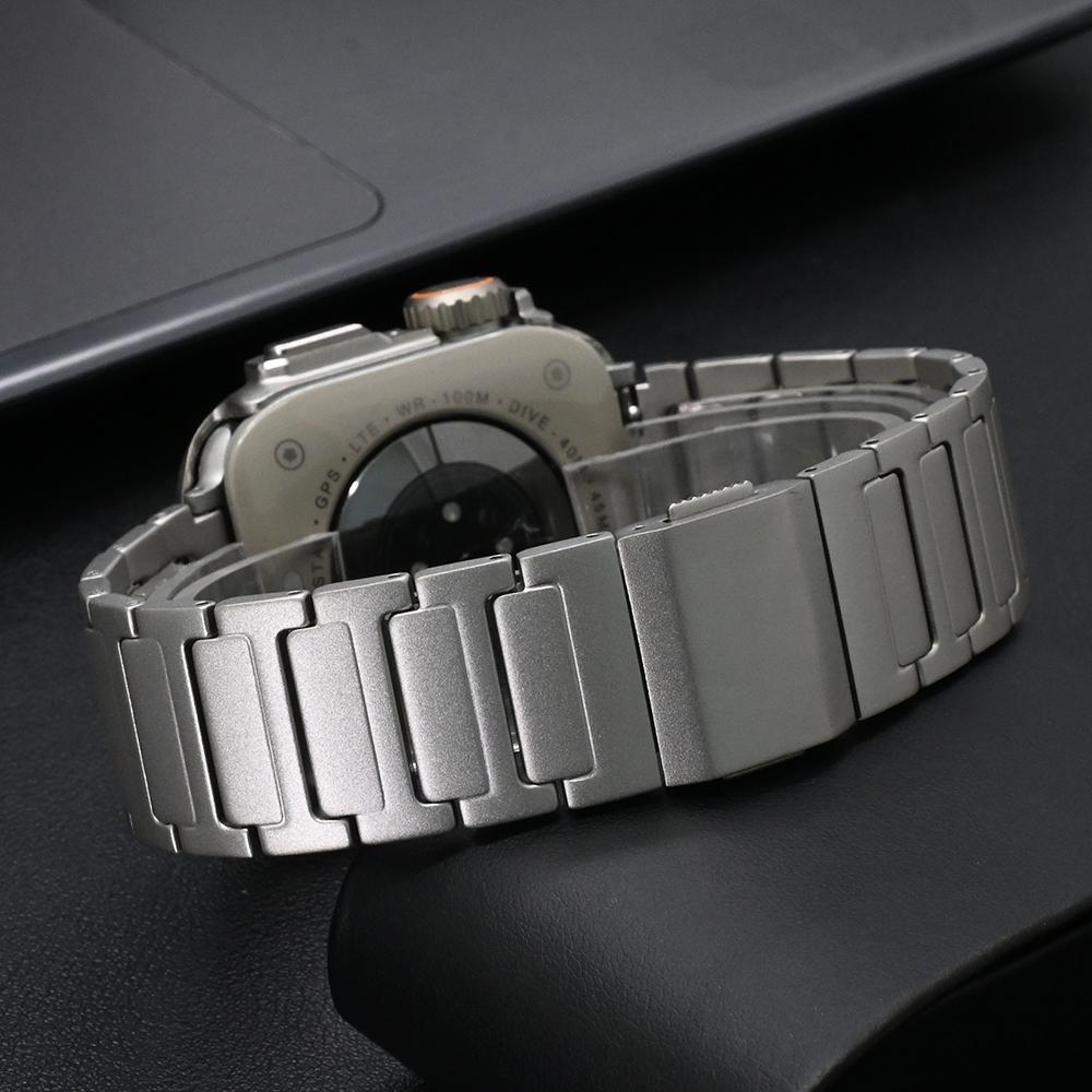 Titanium Strap+metal Case for Apple Watch Ultra 1/2 49mm Series 10 46mm Men Magnetic Bracelet for Iwatch 9 8 7 6 5 SE 45mm 44mm