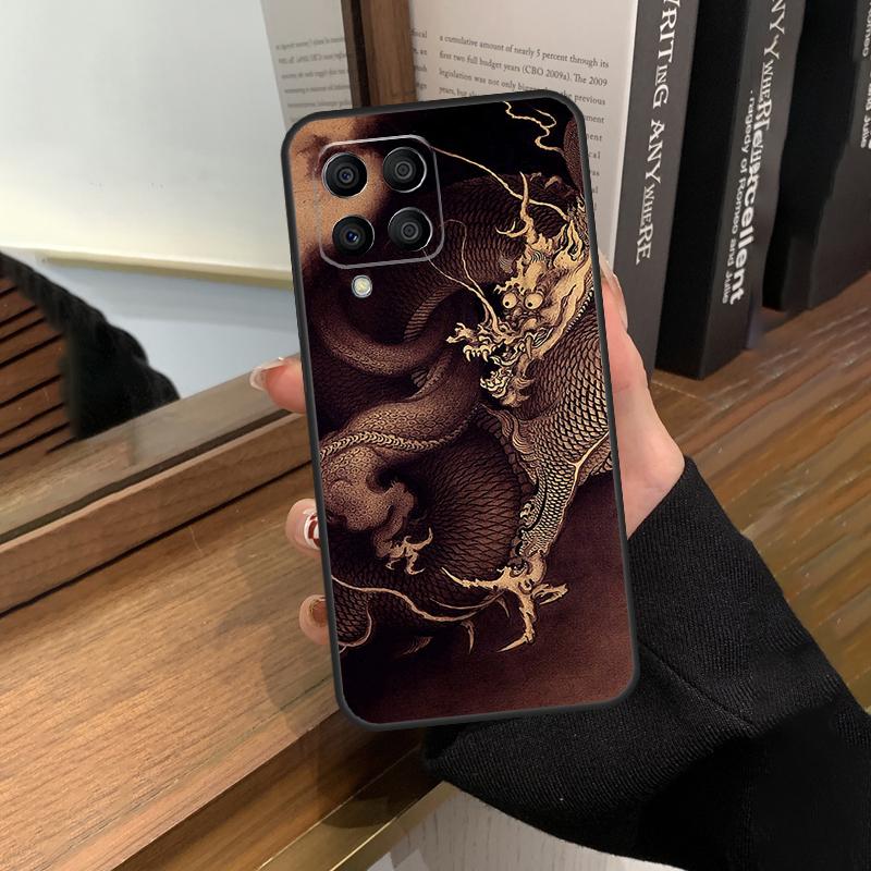 Chinese Style Crane Dragon Case For Samsung Galaxy M13 M53 M51 M31 M11 M14 M34 M54 M12 M32 M52 M16 M36 M56 M15 M35 M55
