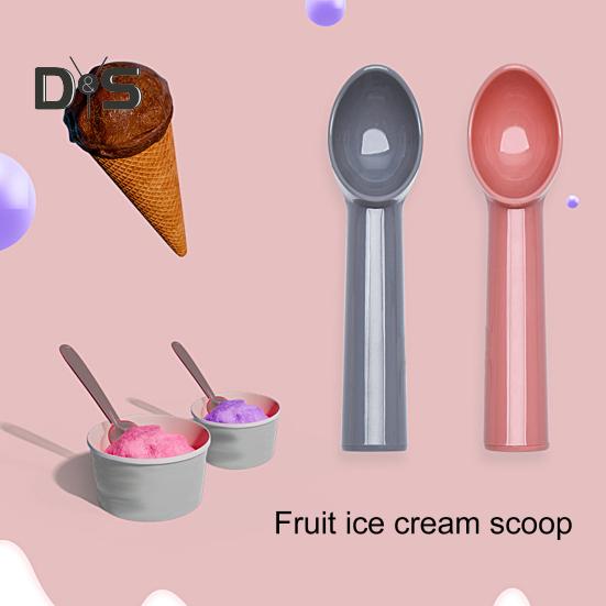 1 Set Food Grade Ice Cream Scoop Cold Resistant Plastic Watermelon Fruit Ball Spoon Dessert Scoop
