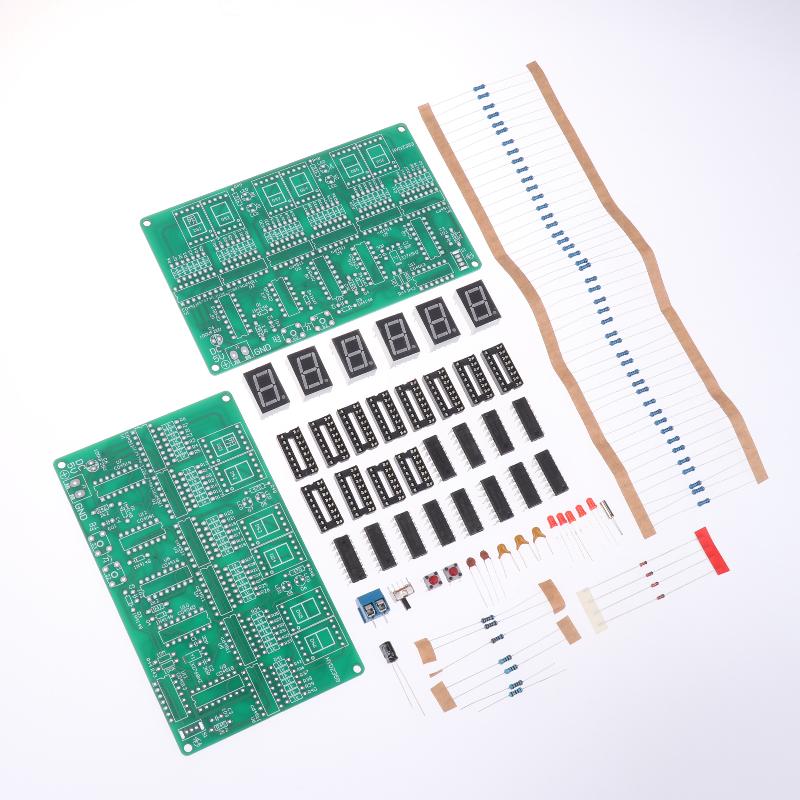 DIY Alarm Clock Soldering Practice Kit 6 Digits DIY Clock Kit Auto Display Time For Students And Diyers