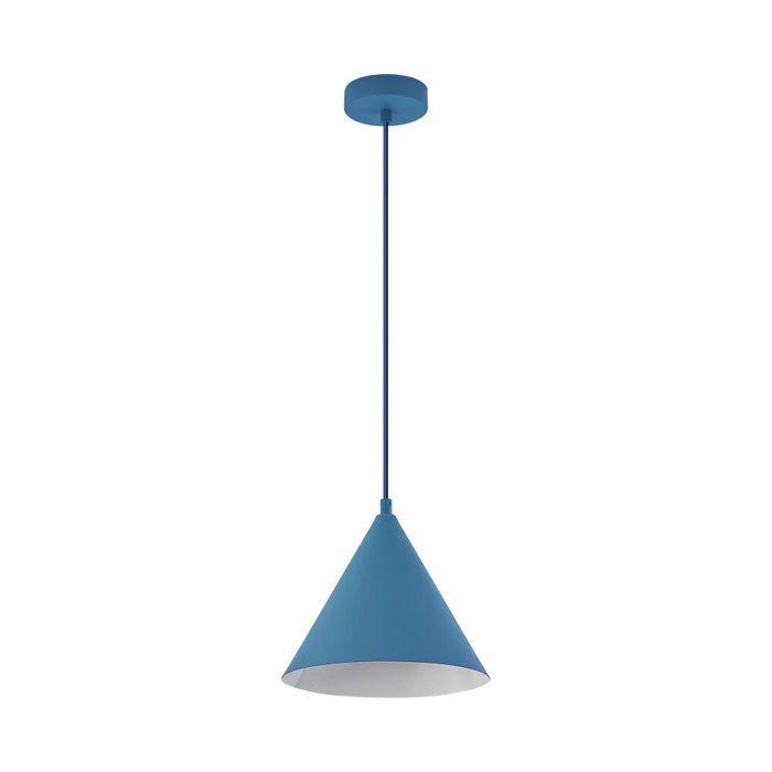 Suspension décorative 1xE27 23W IP20 – Métal bleu