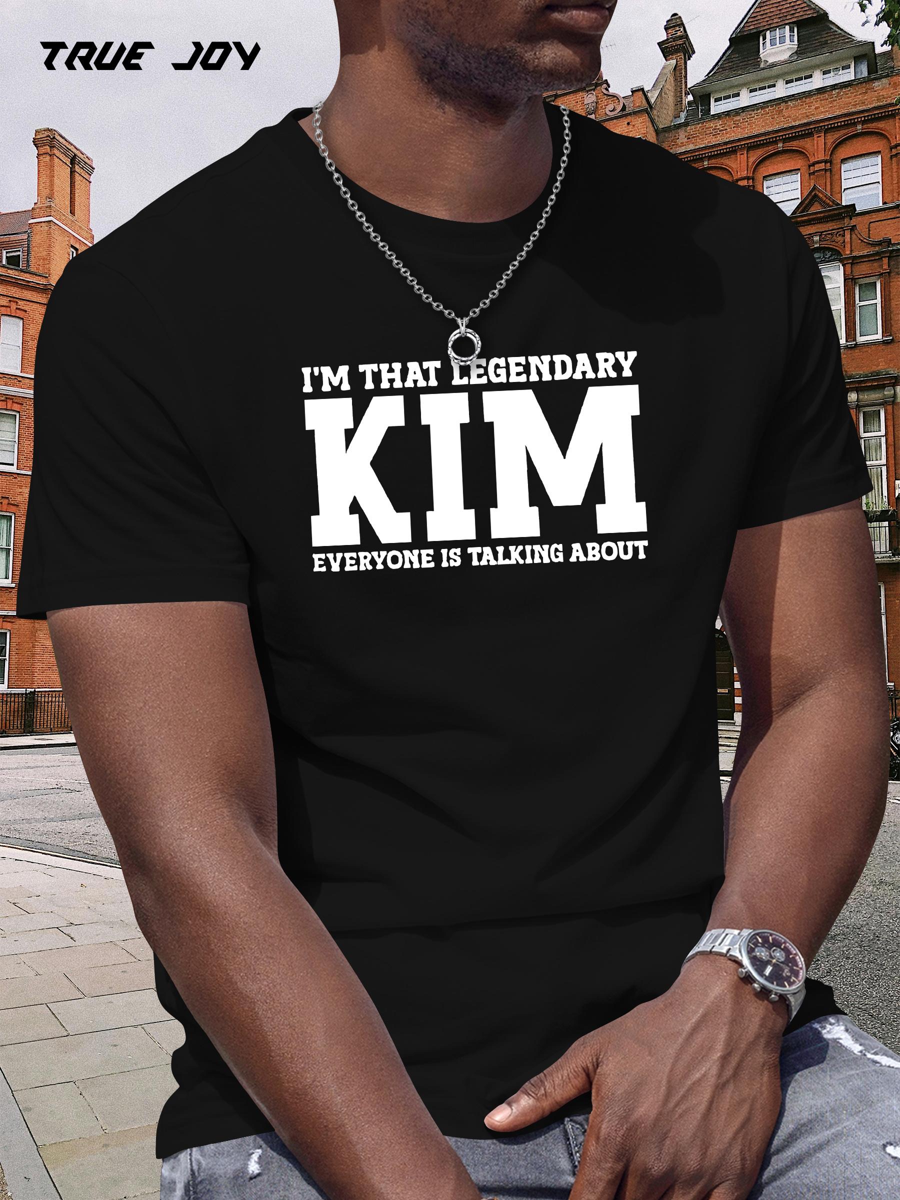 I m That Legendary Kim Graphic Tee - Black Casual Summer T-shirt S