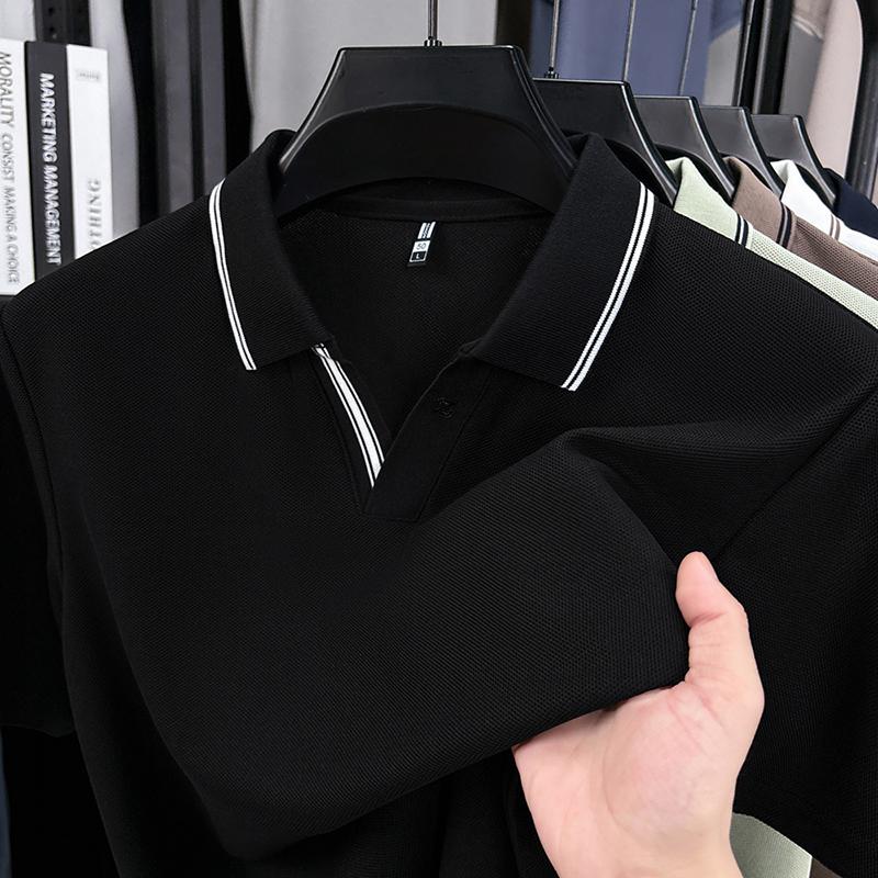 High End Brand Quality Men's Polo Shirt Simple Solid Color Short Sleeve Summer Lapel T-Shirt Business Classic Casual Menswear