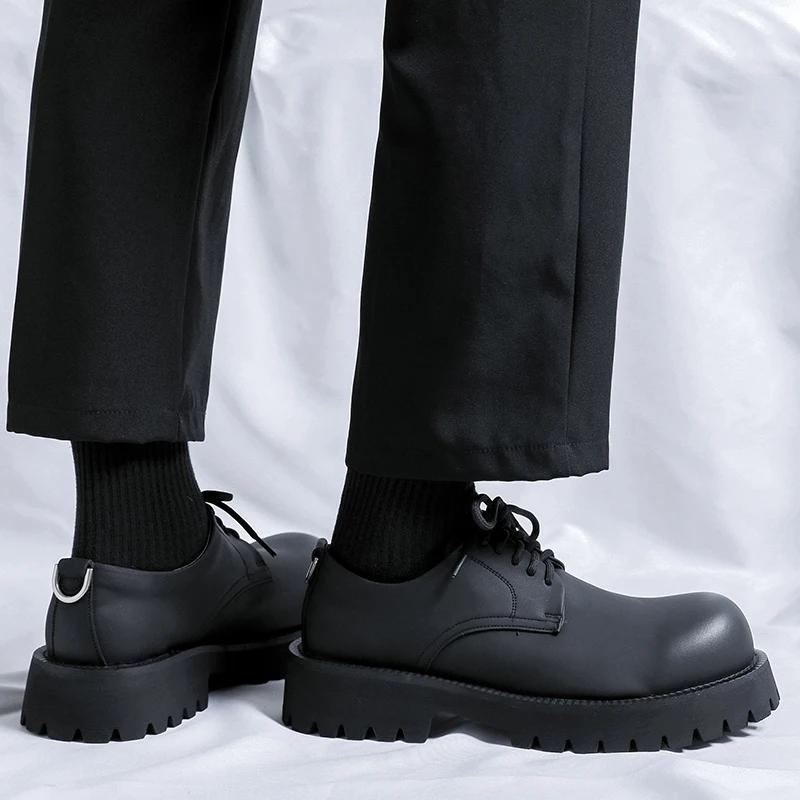 Módní pánské kožené boty Silná podrážka Odolné proti opotřebení Silná podrážka Společenské boty Pánské formální boty oxford pánská obuv