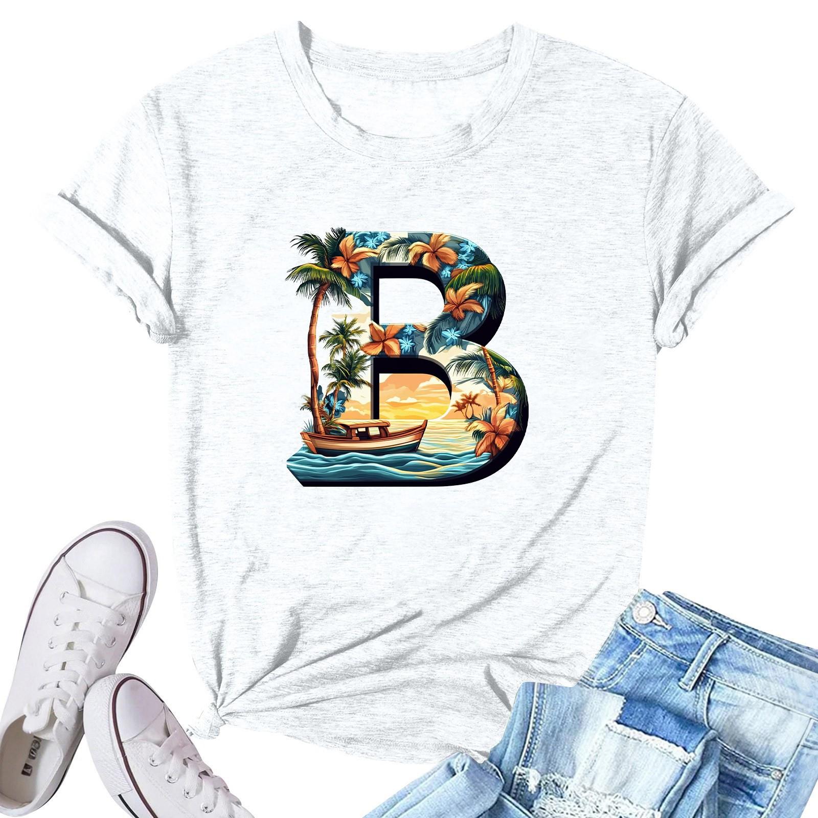 

Жіноча модна повсякденна плісирована кругла футболка з короткими рукавами з принтом XL білий