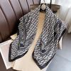 Lightweight 90x90cm Square Scarf Women Navy Style Sun Protection Silk-Like Feel Wear Chic Versatile Accessory