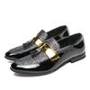 Large Size Leather Shoes, New Men's Feet, One Pedal, Lazy Shoes, Pointed Loafers, Glossy Hair Stylist Leather Shoes