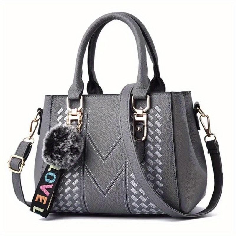 Embroidery Messenger Bags Women Handbags Bags For Women Sac A Main Ladies Hair Ball Hand Bag