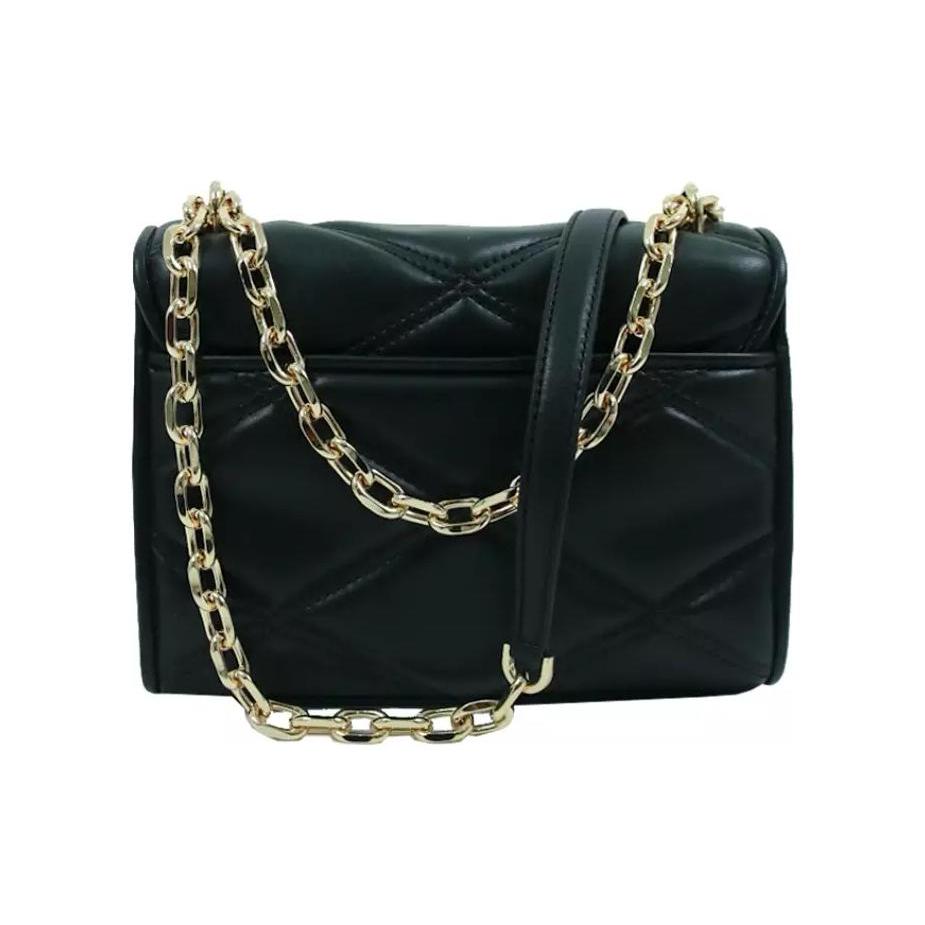 MICHAEL KORS Serena Leather Envelope Bag, Shoulder Bag, Crossbody Bag Medium Womens Black 35S2GNRL2U-001