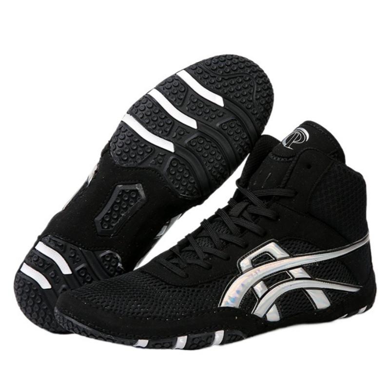Scarpe da Sparring Alto Free Uomo Scarpe da Pugilato Donna Scarpe da Wrestling Palestra Fitness Antiscivolo Scarpe da Sanda