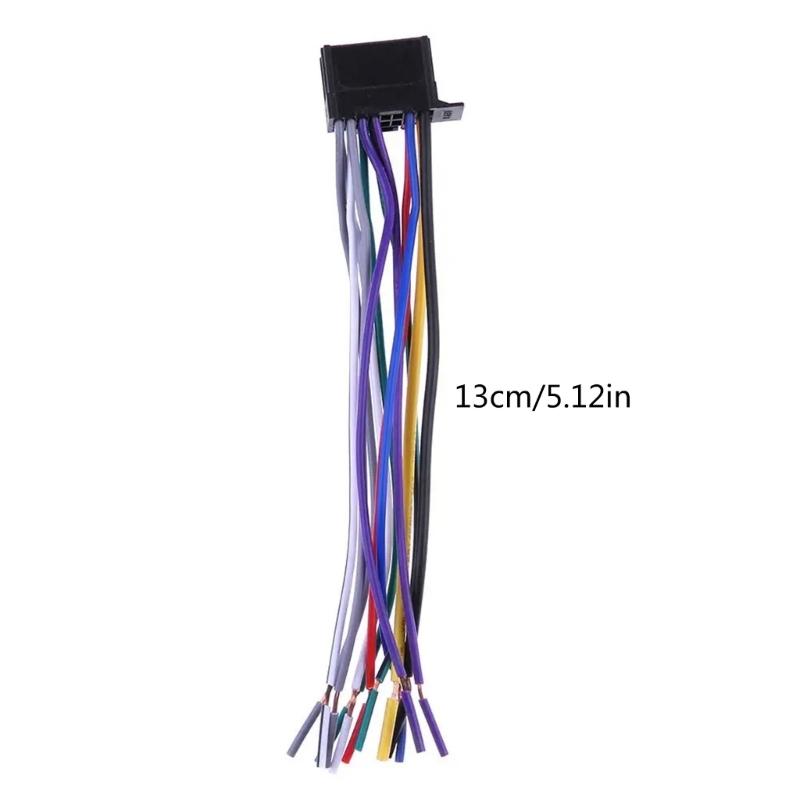 16PIN Wire Harnesses Radio Plug Stereo for DVD TV Players Car Stereo Radio Cable 16 Pin Wiring