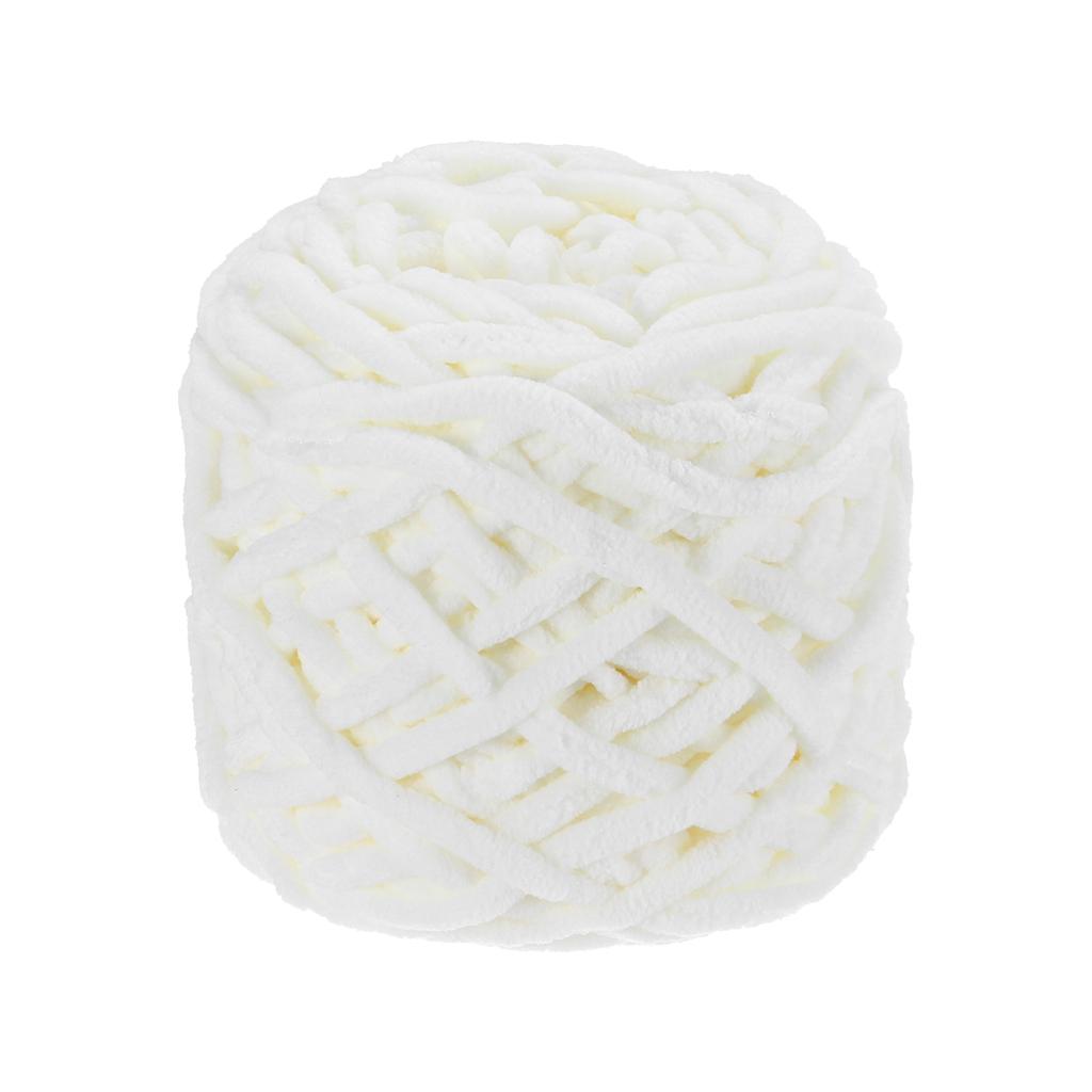 Chenille Chunky Yarn Plush Bulky Thick Fluffy for Crochet Soft Velvet Blanket for Sweater Hand Knitting Crocheting 45 M/49 Yard