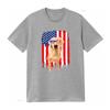 Labrador Retriever T Shirt Independence Day 4th July USA Flag  Vintage Washed Graphic Breathable Slightly Streetwear Homme