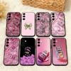 P-Pink D-Dollars Banknote Phone Case For Samsung A73,72,71,A52,51,40,41,A22,A32,31,A13, Soft Black Shell