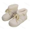 Fashion Women's Short Boots 2025 Winter New Outdoor Thicken Warm Slip on Snow Boots Comfortable Fashion Bow Knot Non Slip Cotton Shoes