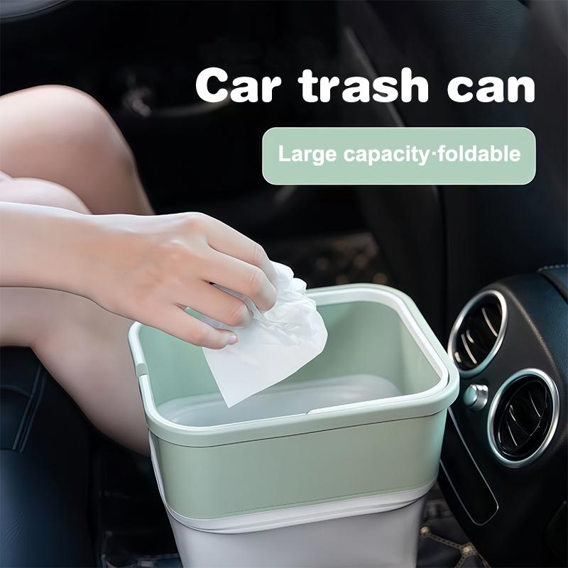 Faltbarer Auto-Mülleimer Tragbar Wasserdicht Auto-Innenzubehör Multifunktional Einziehbar Camping-Aufbewahrungseimer 1/2 Stück